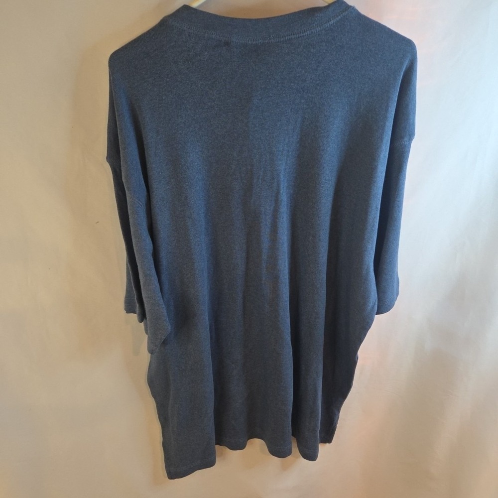 Basic Editions Tshirt Mens L Short Sleeve Blue Pullover With Pocket New - Picture 2 of 5